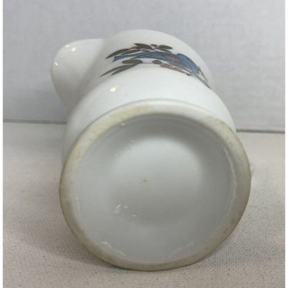 Vintage Milk Creamer Blue Bird & Berry Design 3 1/8" Tall - Picture 5 of 6